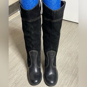 Franco Sarto Black Over the Knee Boots